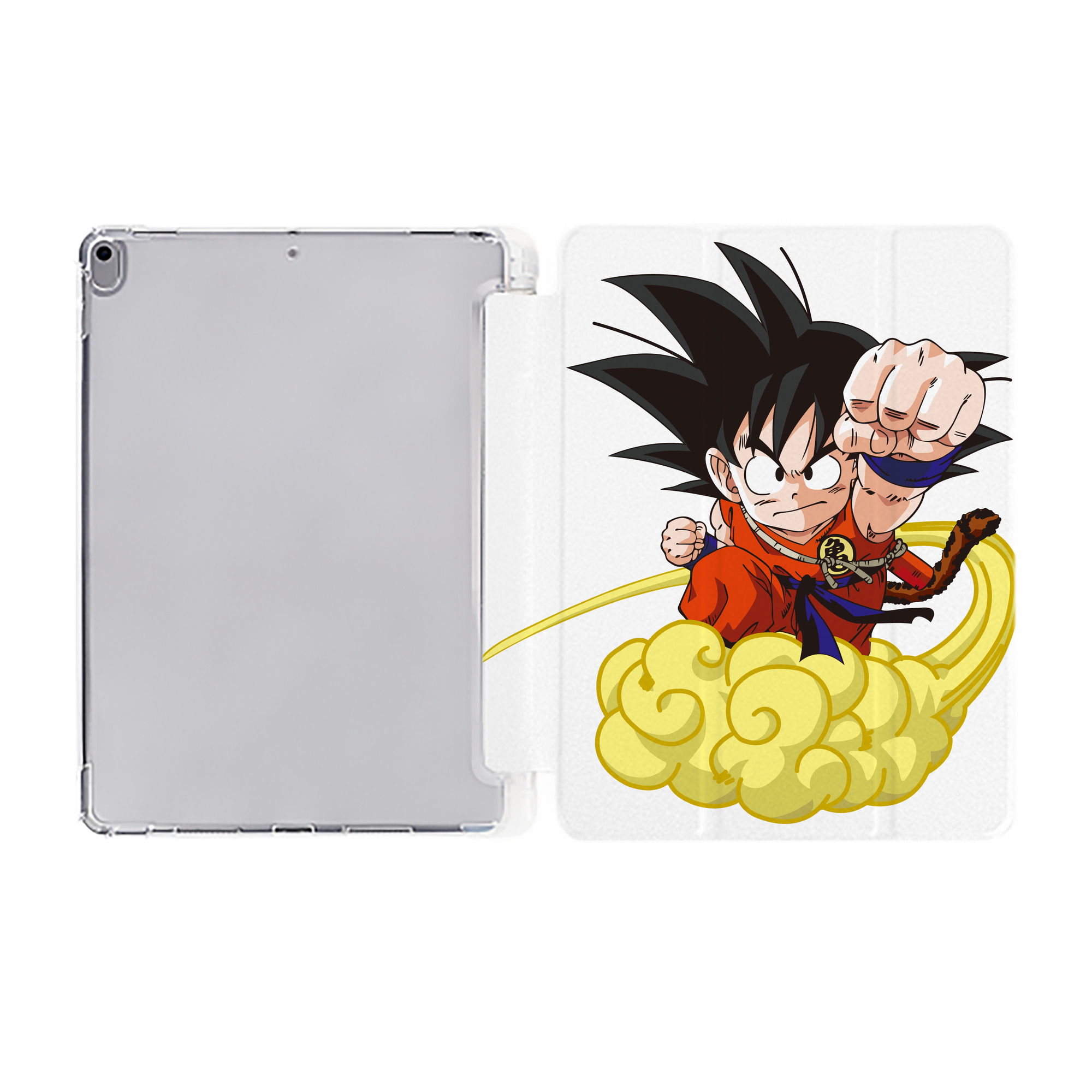 （画像用） ドラゴンボール 孫悟空（そん ごくう）Son Goku カカロット DRAGON BALL Kakarotto IPad ケース ペン収納付き 三つ折りスタンド PUレザー×シリコン 対応機種9.5/10.5/10.9インチ